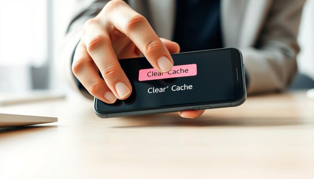 clear cache chrome seluler